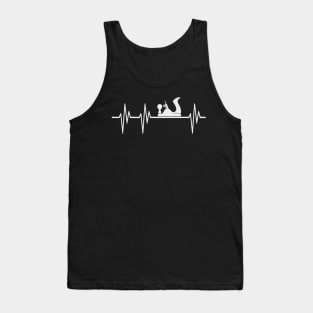 Woodworking Heartbeat Awesome Carpenter Dad Mom Gift Tank Top